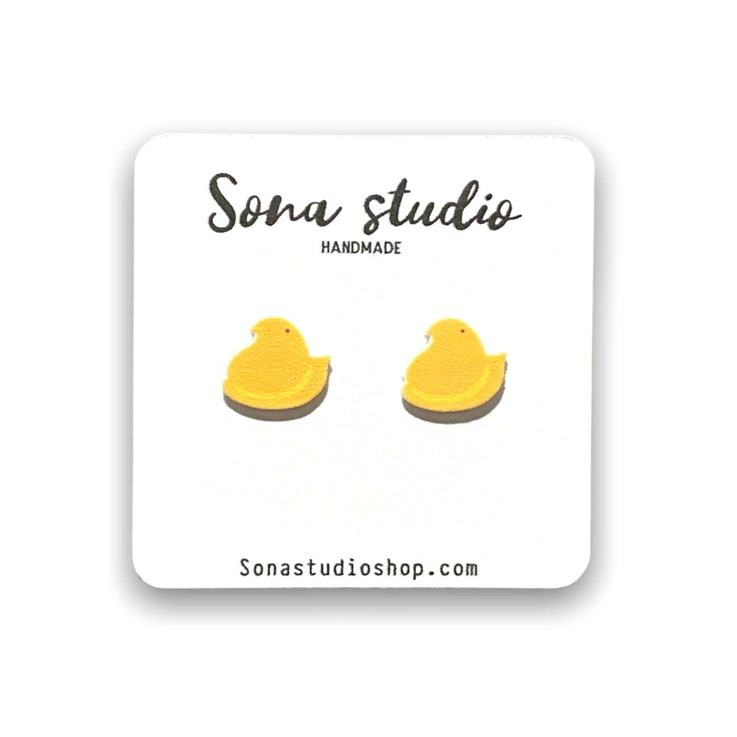 Marshmallow Chick Earrings