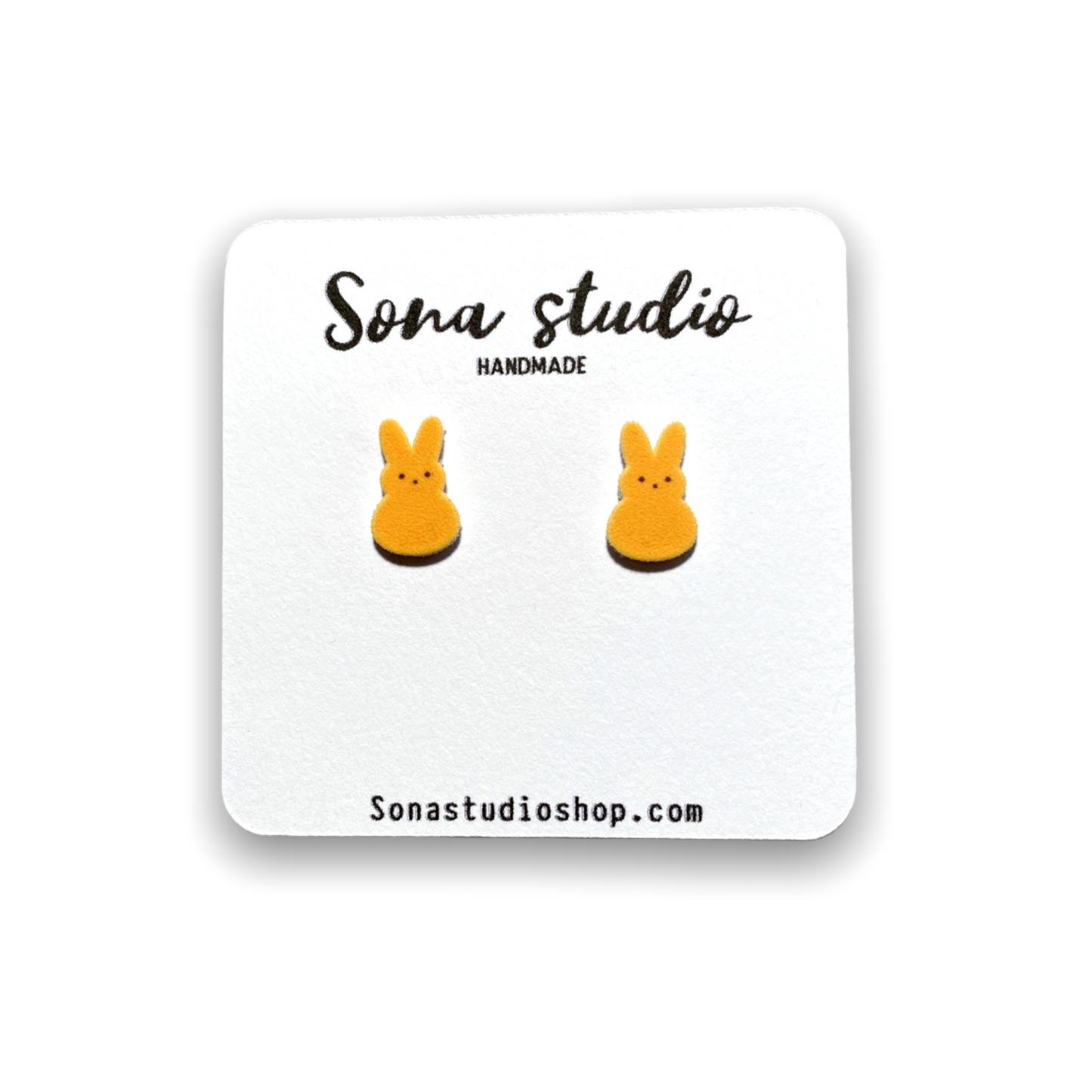 Marshmallow Bunny Earrings